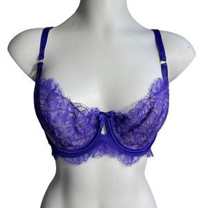 Victoria's Secret Very Sexy Royal Purple Underwire Unlined Demi Bra 34DD